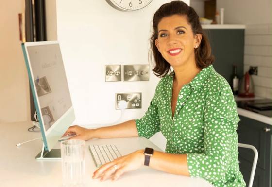 Pilar wearing her colours