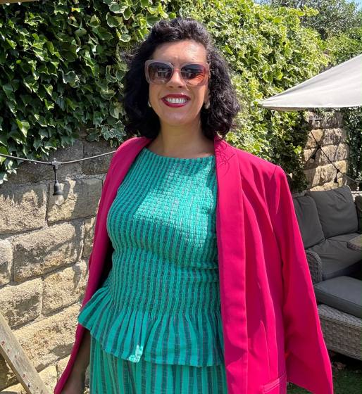 Pilar wearing her colours