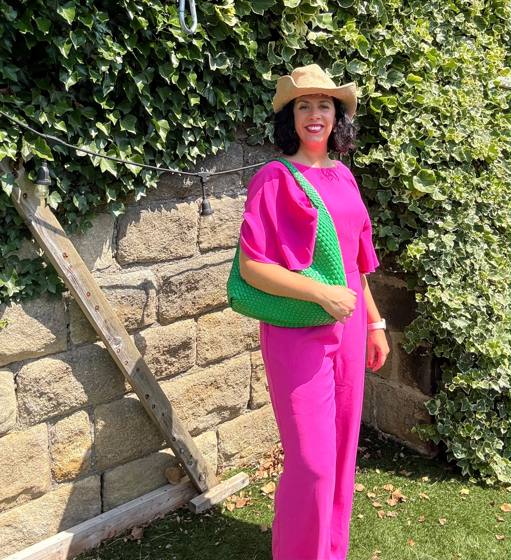 Pilar wearing her colours